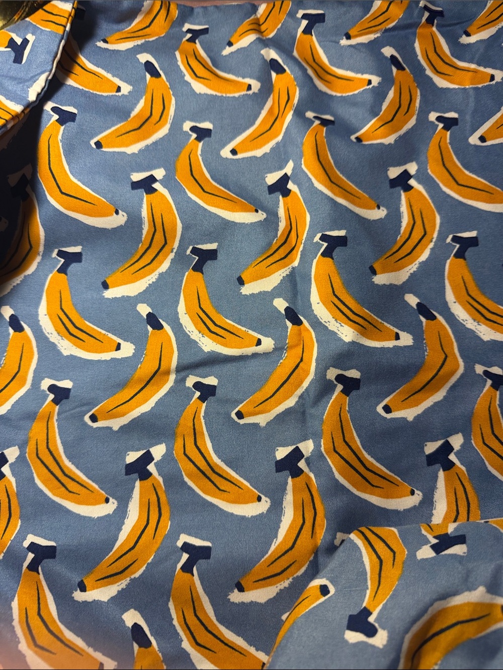 Room Essentials Yellow Banana Print Sheet on Blue